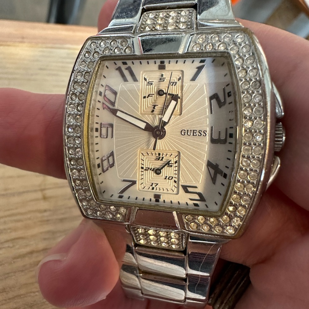 GUESS watch with rhinestones